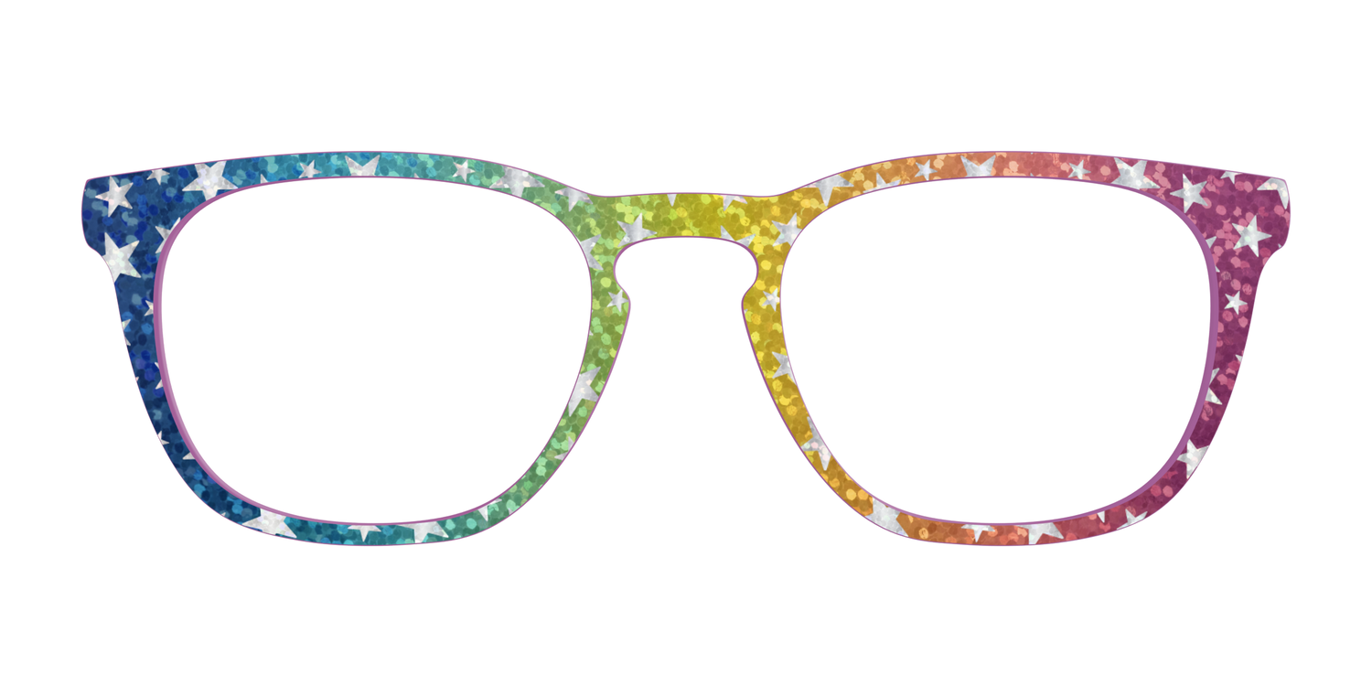 The Iridescent Rainbow Stars - Front Top Image - Pair Eyewear