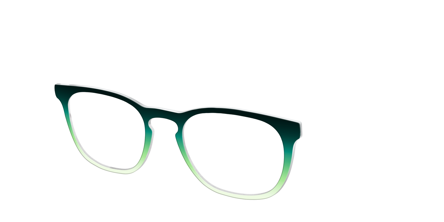The Jade to Chartreuse Gradient - Angle Top Image - Pair Eyewear