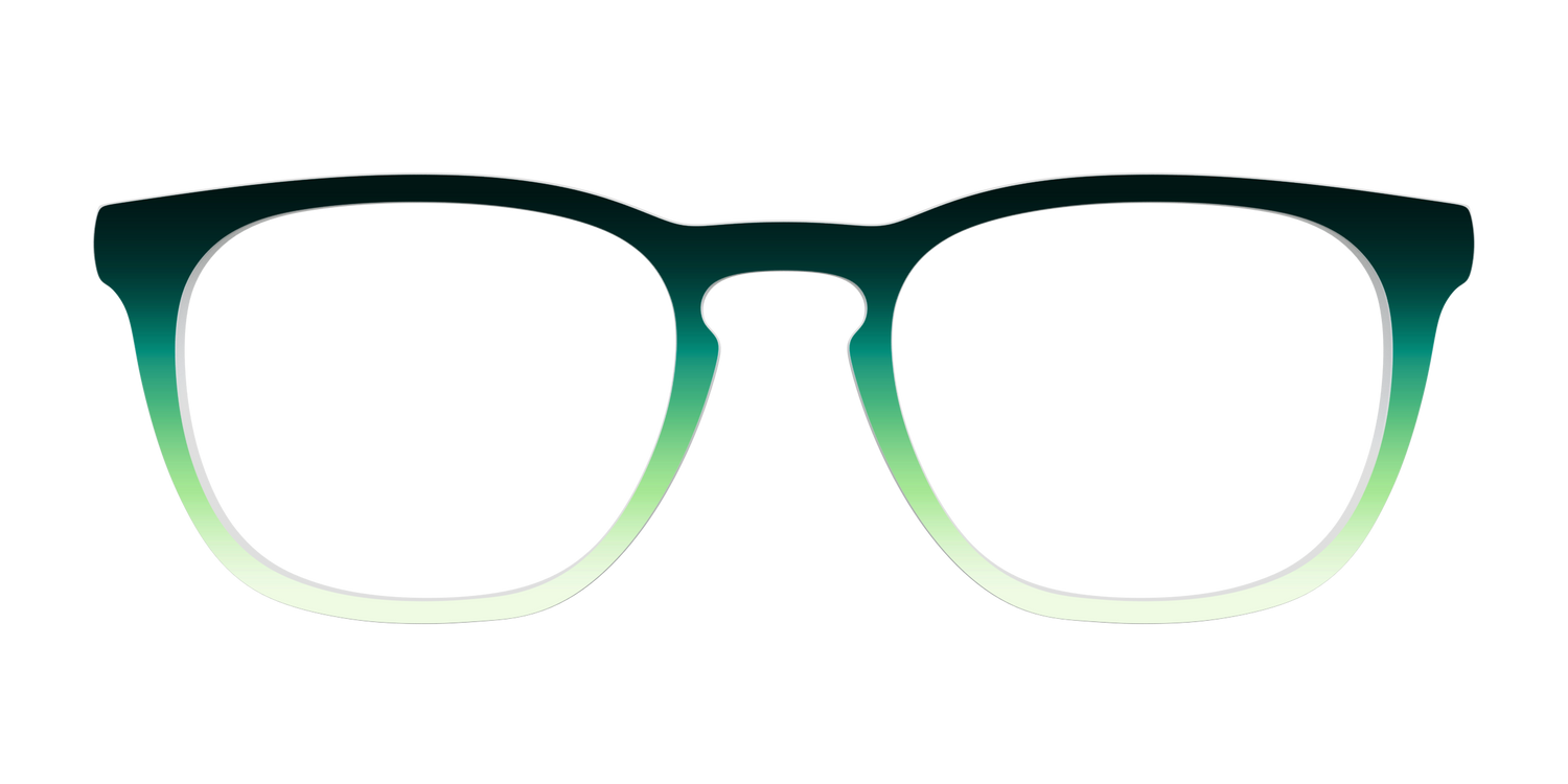 The Jade to Chartreuse Gradient - Front Top Image - Pair Eyewear