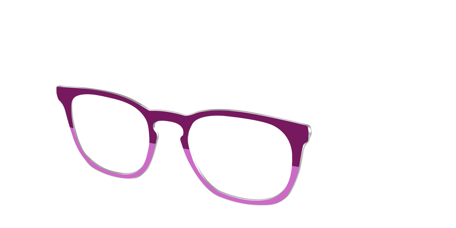 The Mulberry & Orchid Split - Angle Top Image - Pair Eyewear