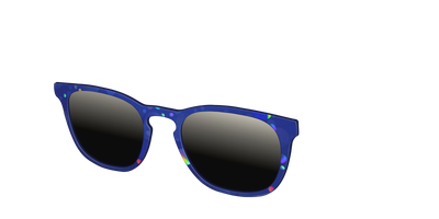 The Polarized Navy Holographic Bubbles Sun Top - Angle Top Thumbnail - Pair Eyewear