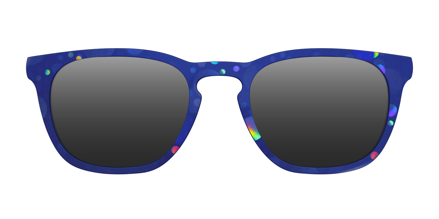 The Polarized Navy Holographic Bubbles Sun Top - Front Top Image - Pair Eyewear