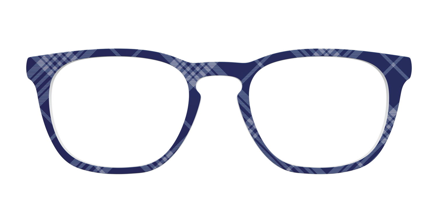 The Navy Twill Plaid - Front Top Image - Pair Eyewear