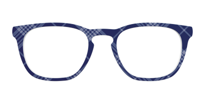 The Navy Twill Plaid - Front Top Thumbnail - Pair Eyewear