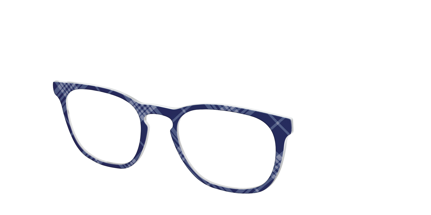 The Navy Twill Plaid - Angle Top Image - Pair Eyewear