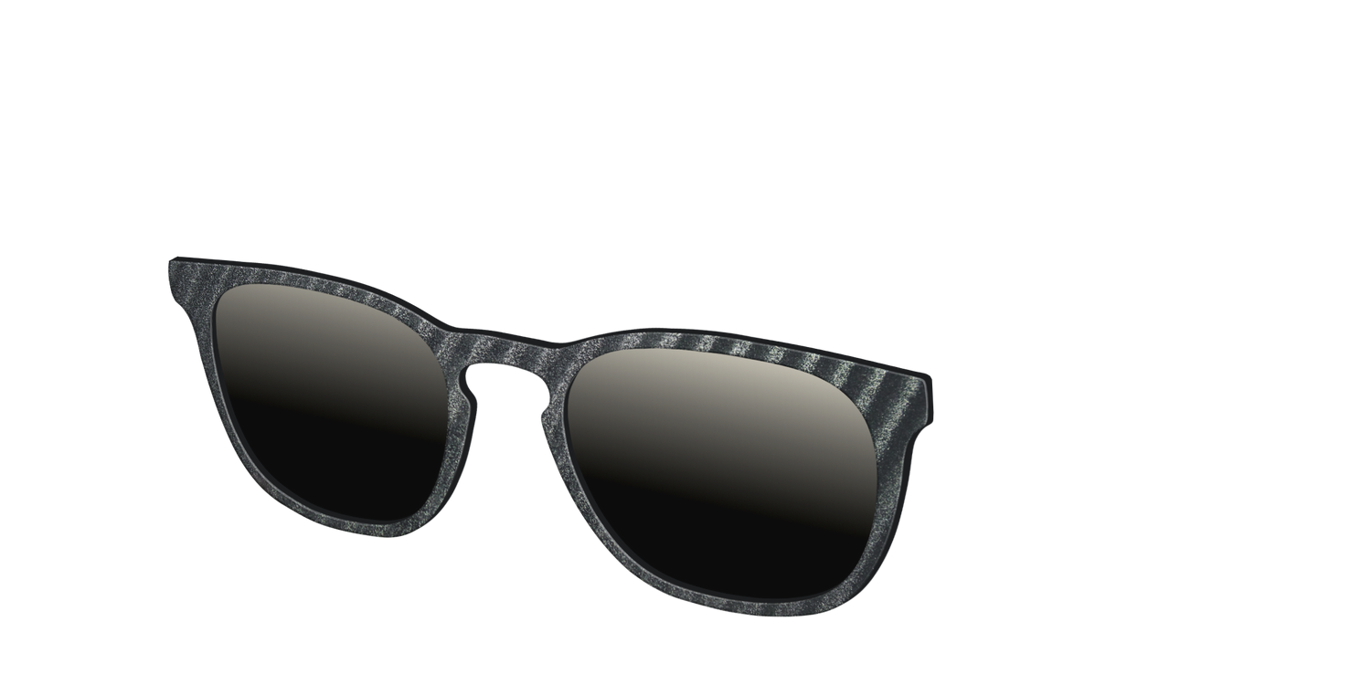 The Polarized Obsidian Stripe Sun Top - Angle Top Image - Pair Eyewear