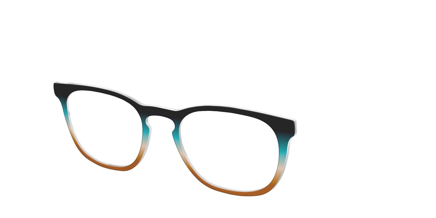 The Onyx to Rust Gradient - Angle Top Image - Pair Eyewear