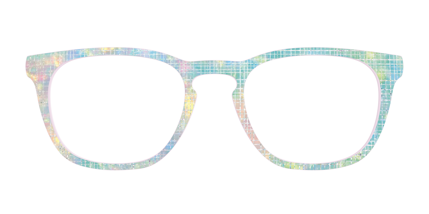 The Pastel Gradient with Holographic Hatching - Front Top Image - Pair Eyewear