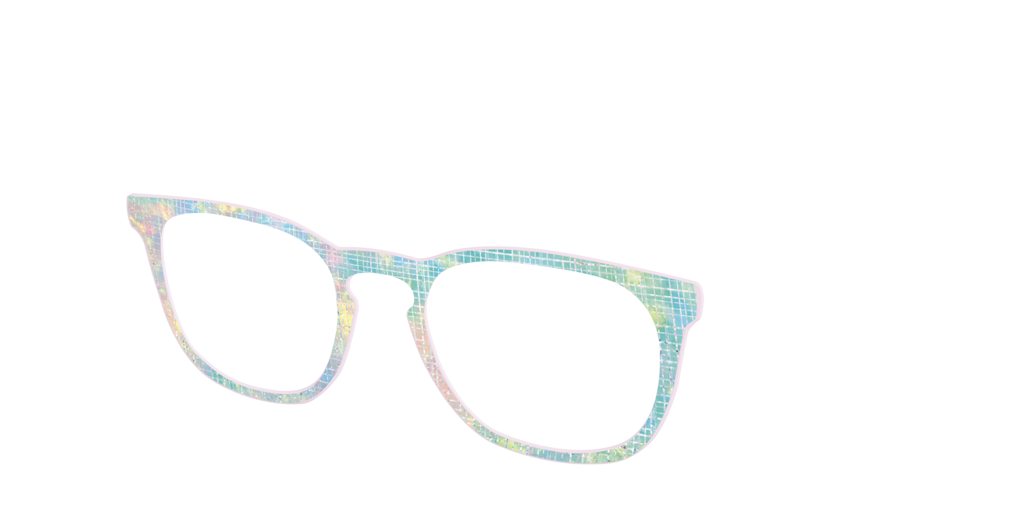 The Pastel Gradient with Holographic Hatching - Angle Top Image - Pair Eyewear
