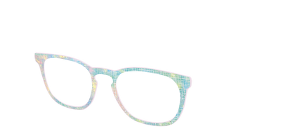 The Pastel Gradient with Holographic Hatching - Angle Top Thumbnail - Pair Eyewear