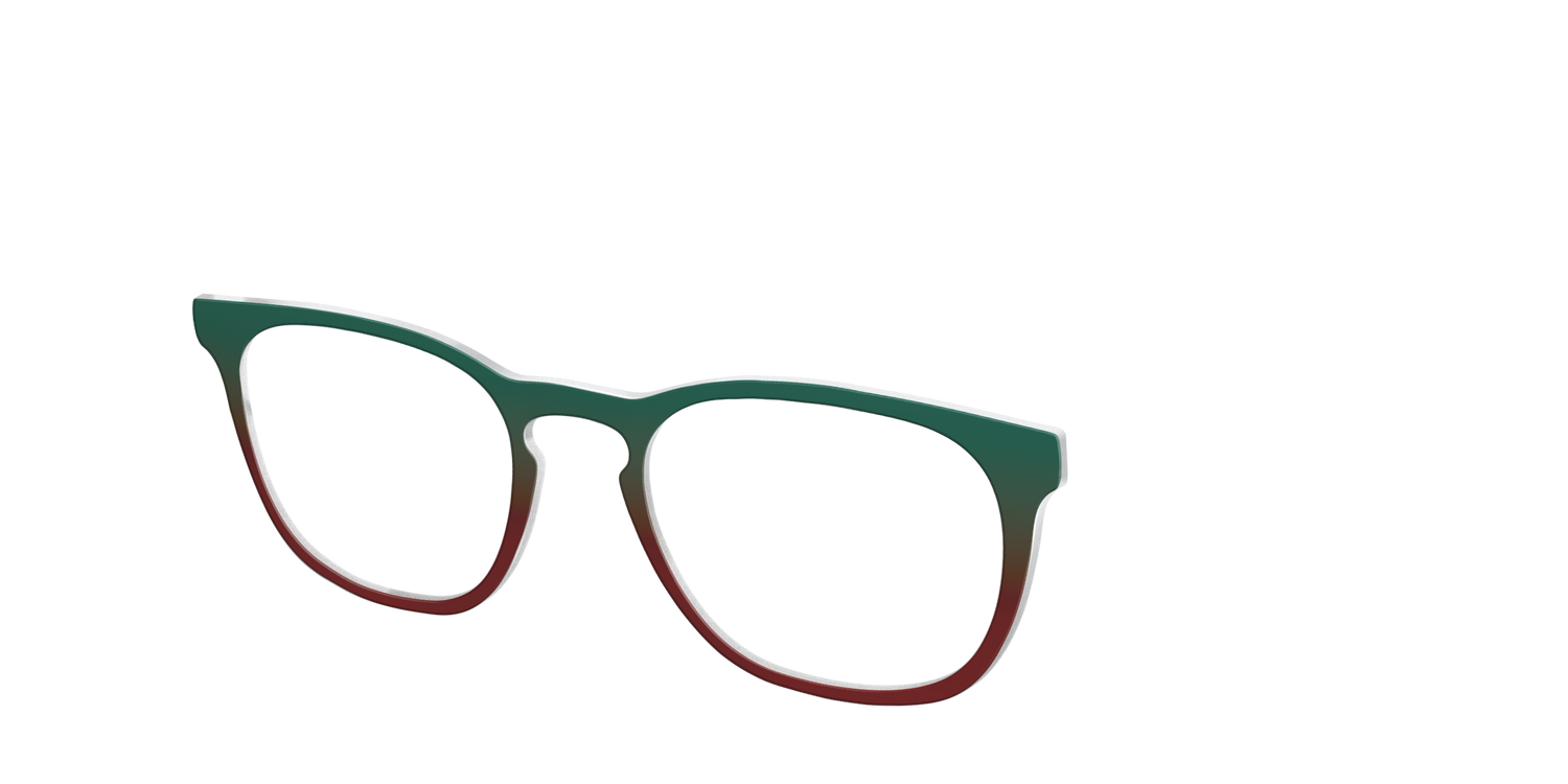 The Pine to Garnet Gradient - Angle Top Image - Pair Eyewear