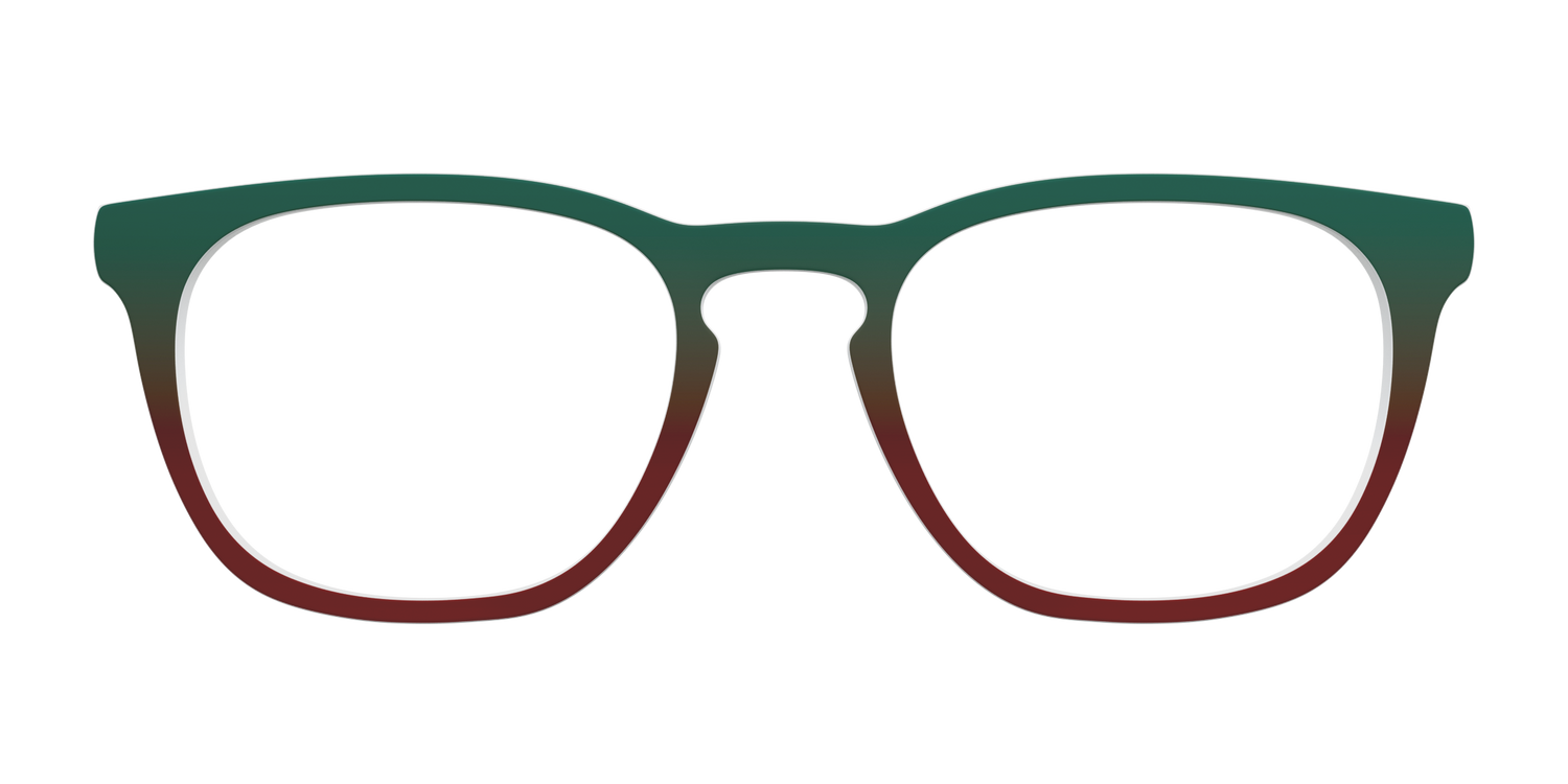 The Pine to Garnet Gradient - Front Top Image - Pair Eyewear