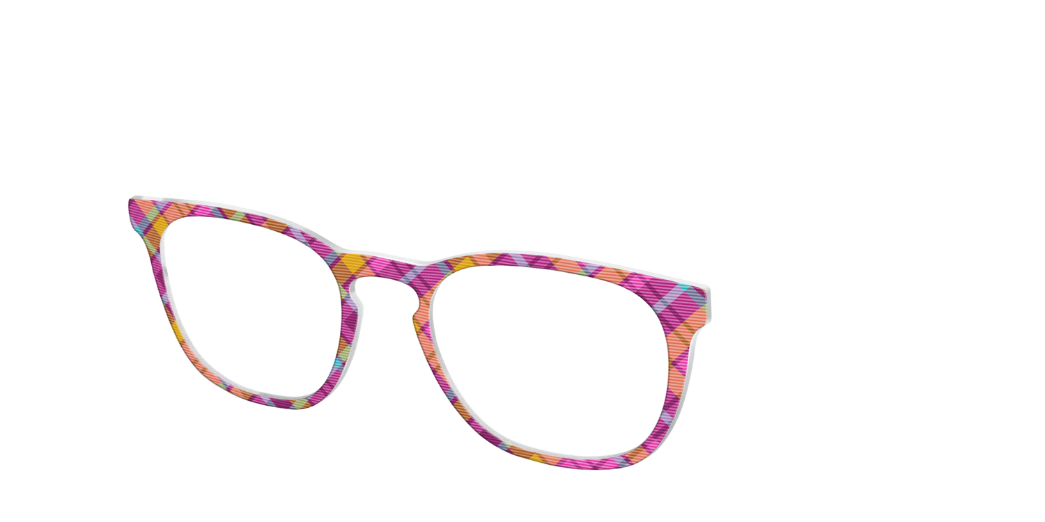 The Playful in Pink Plaid - Angle Top Image - Pair Eyewear