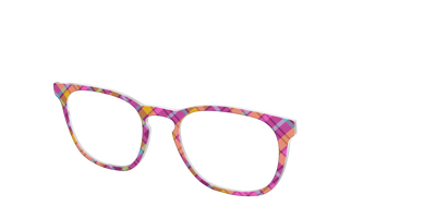 The Playful in Pink Plaid - Angle Top Thumbnail - Pair Eyewear