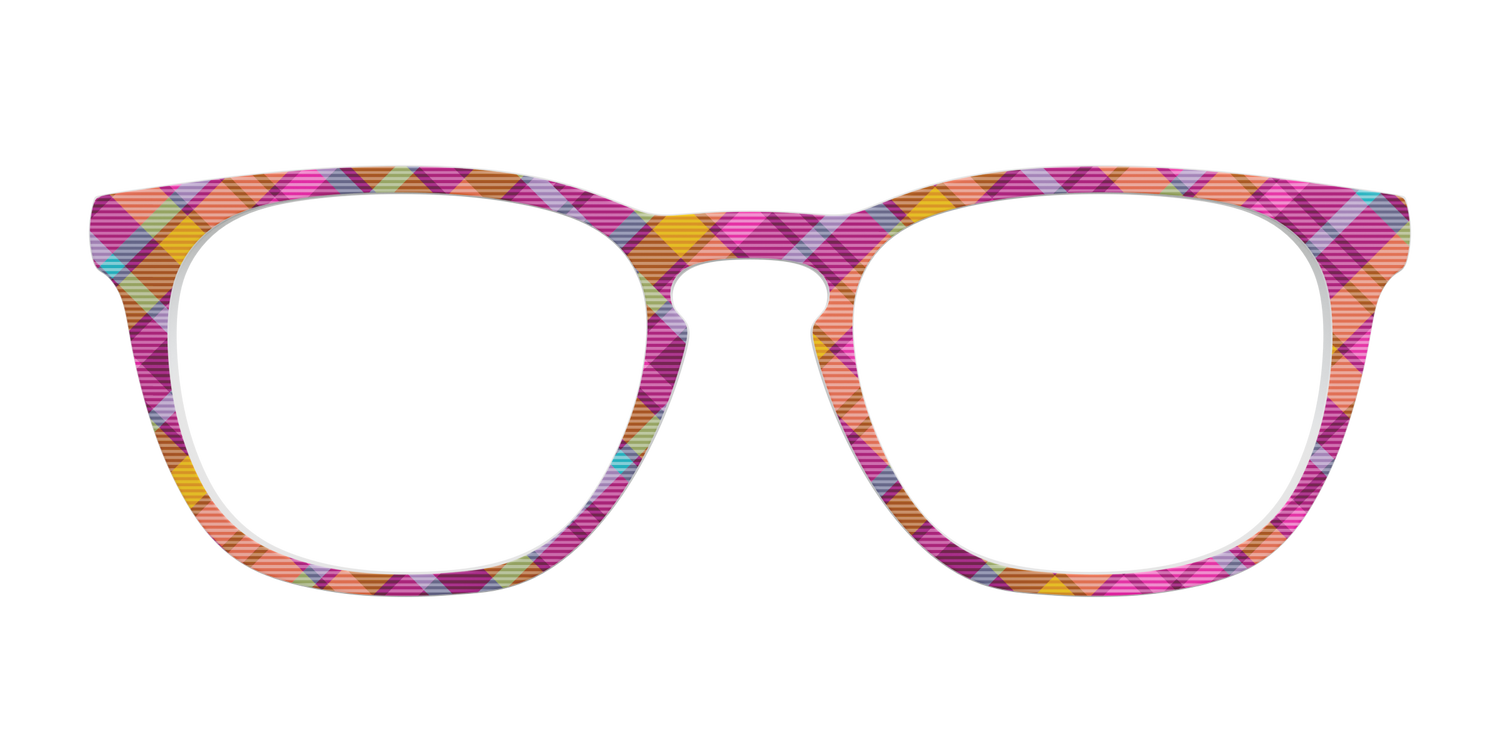 The Playful in Pink Plaid - Front Top Image - Pair Eyewear