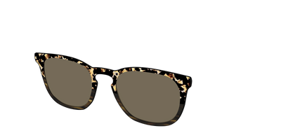 The Polarized Caramel Tortoise Horn Split Sun Top - Angle Top Thumbnail - Pair Eyewear