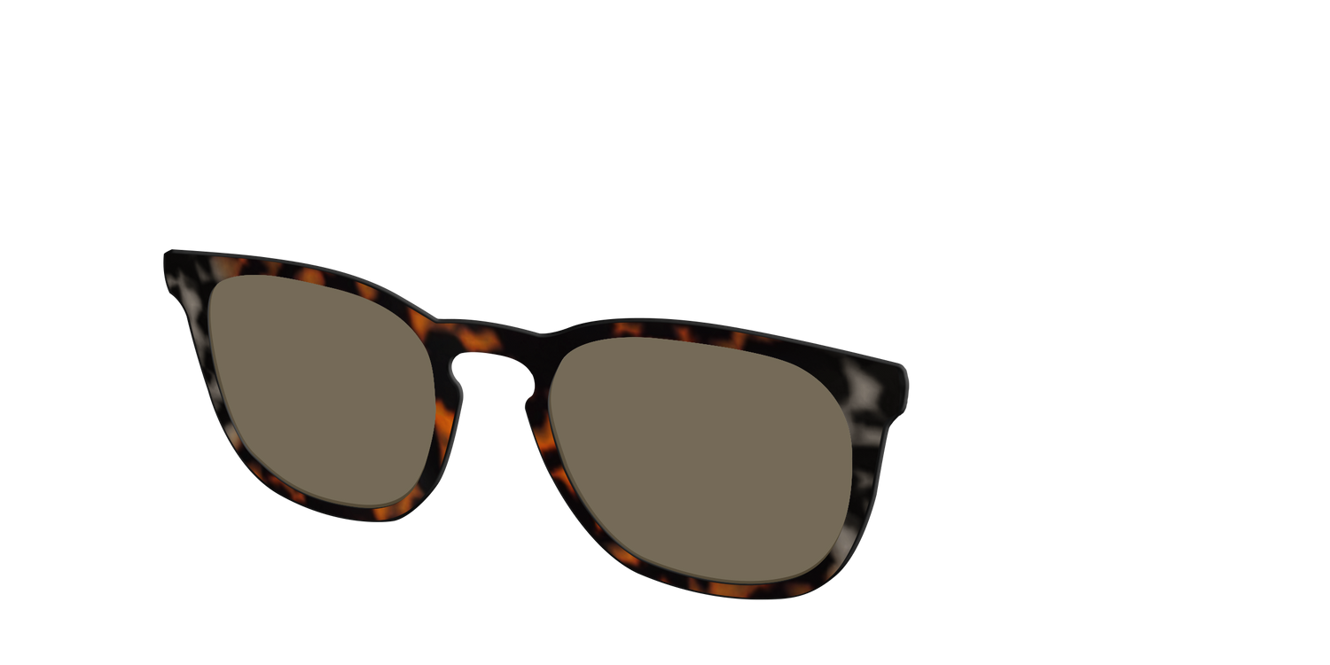 The Polarized Gray & Amber Tortoise Sun Top - Angle Top Image - Pair Eyewear