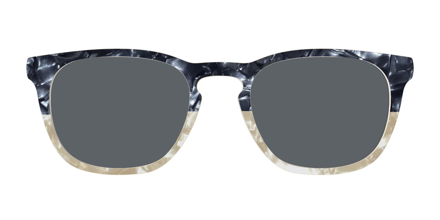 The Polarized Navy to Taupe Pearl Split Sun Top - Front Top Image - Pair Eyewear