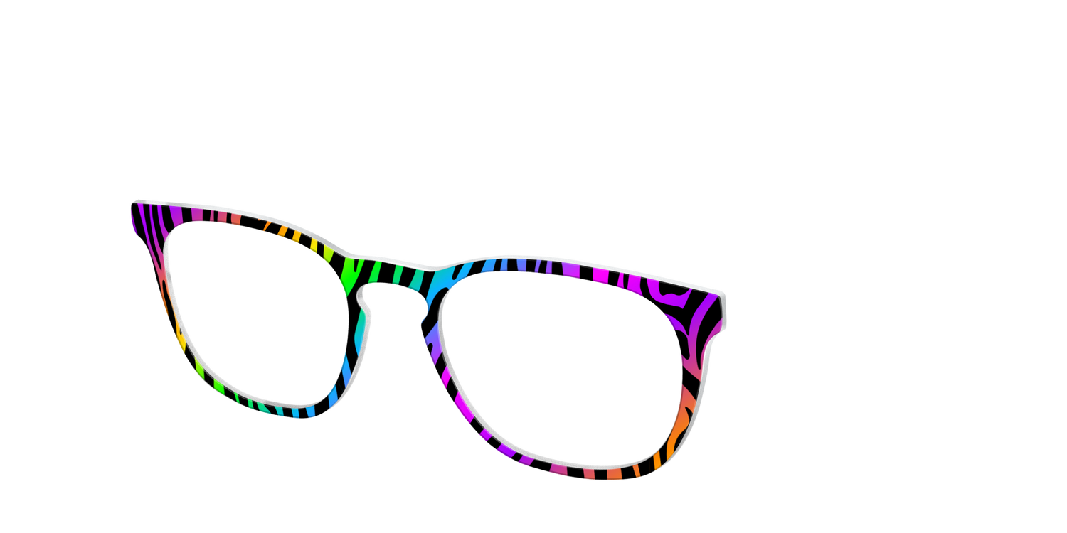 The Prismatic Zebra - Angle Top Image - Pair Eyewear