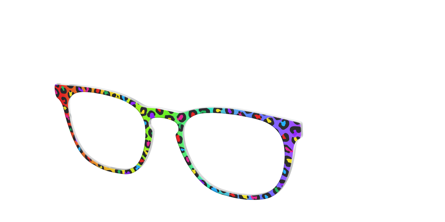 The Rainbow Cheetah - Angle Top Image - Pair Eyewear