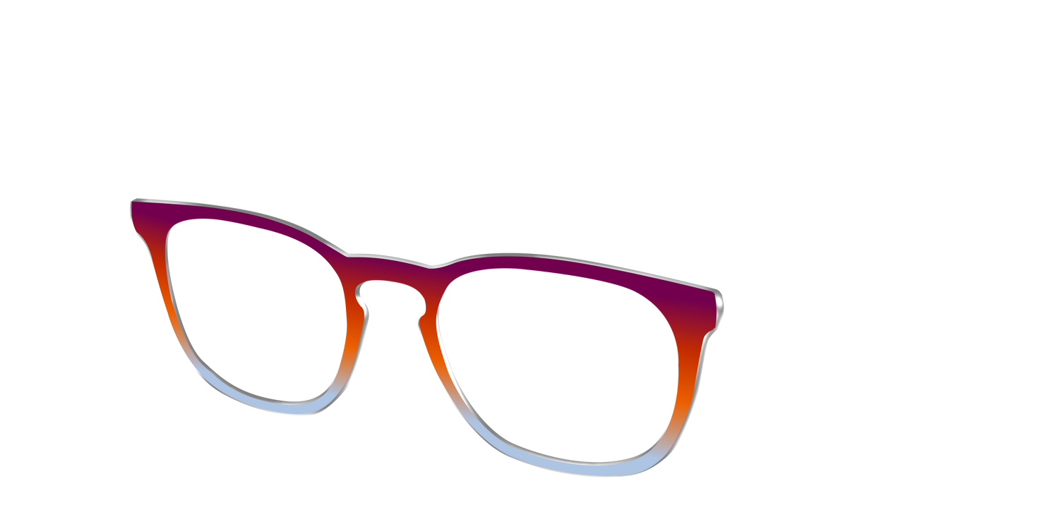 The Raspberry to Periwinkle Gradient - Angle Top Image - Pair Eyewear