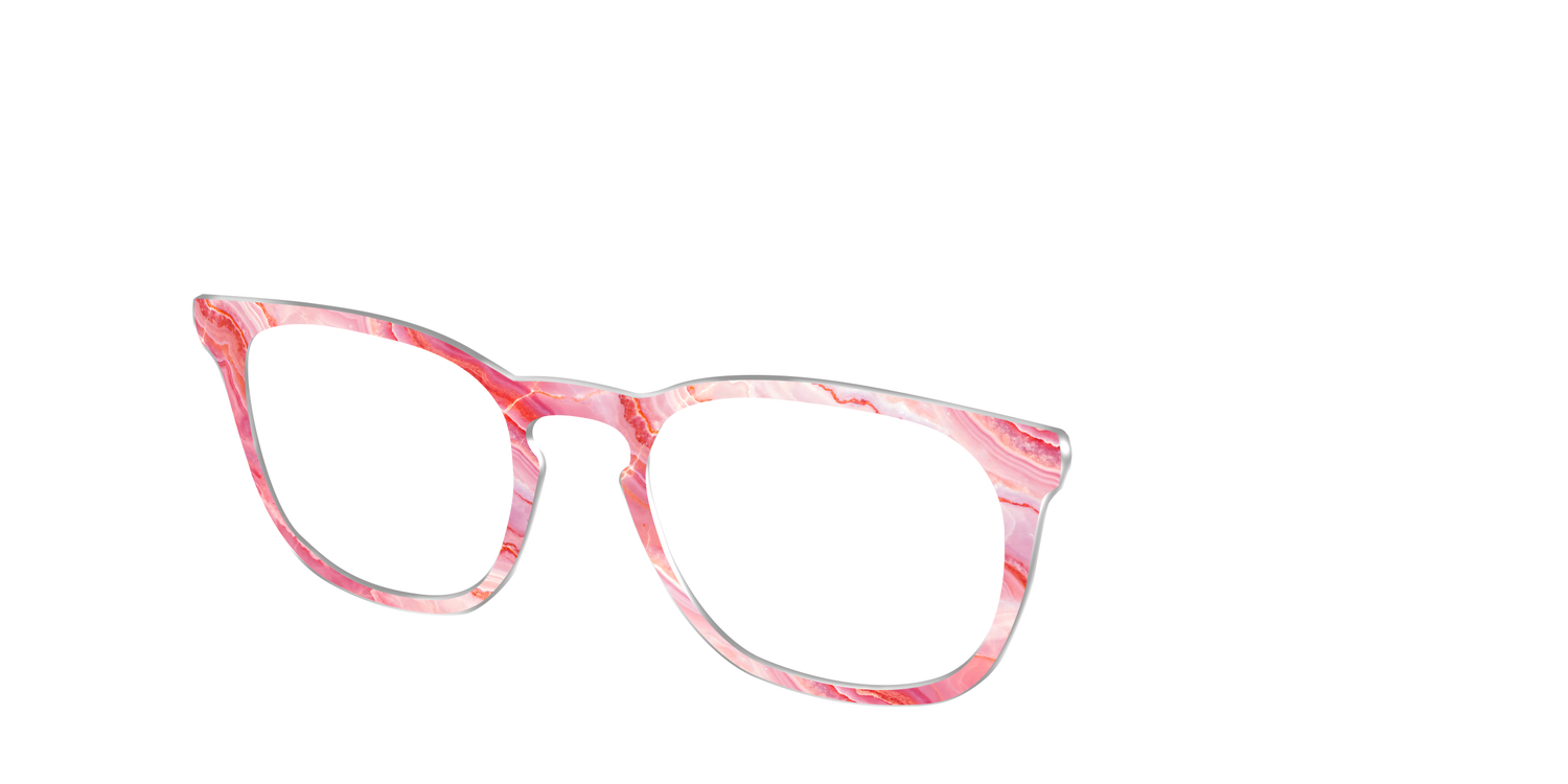 The Rose Quartz Geode - Angle Top Image - Pair Eyewear