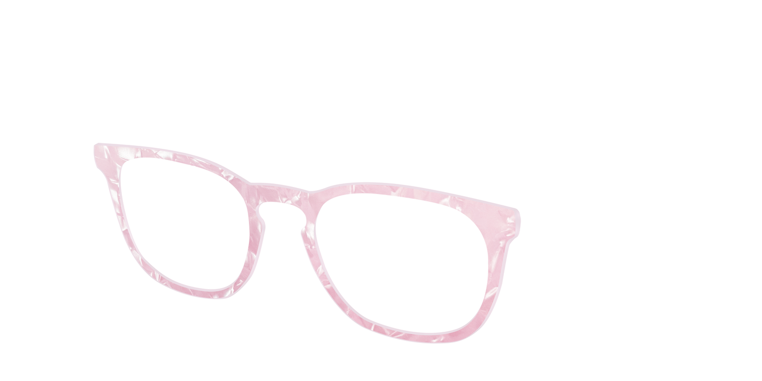 The Rose Quartz Pearl Marble - Angle Top Image - Pair Eyewear