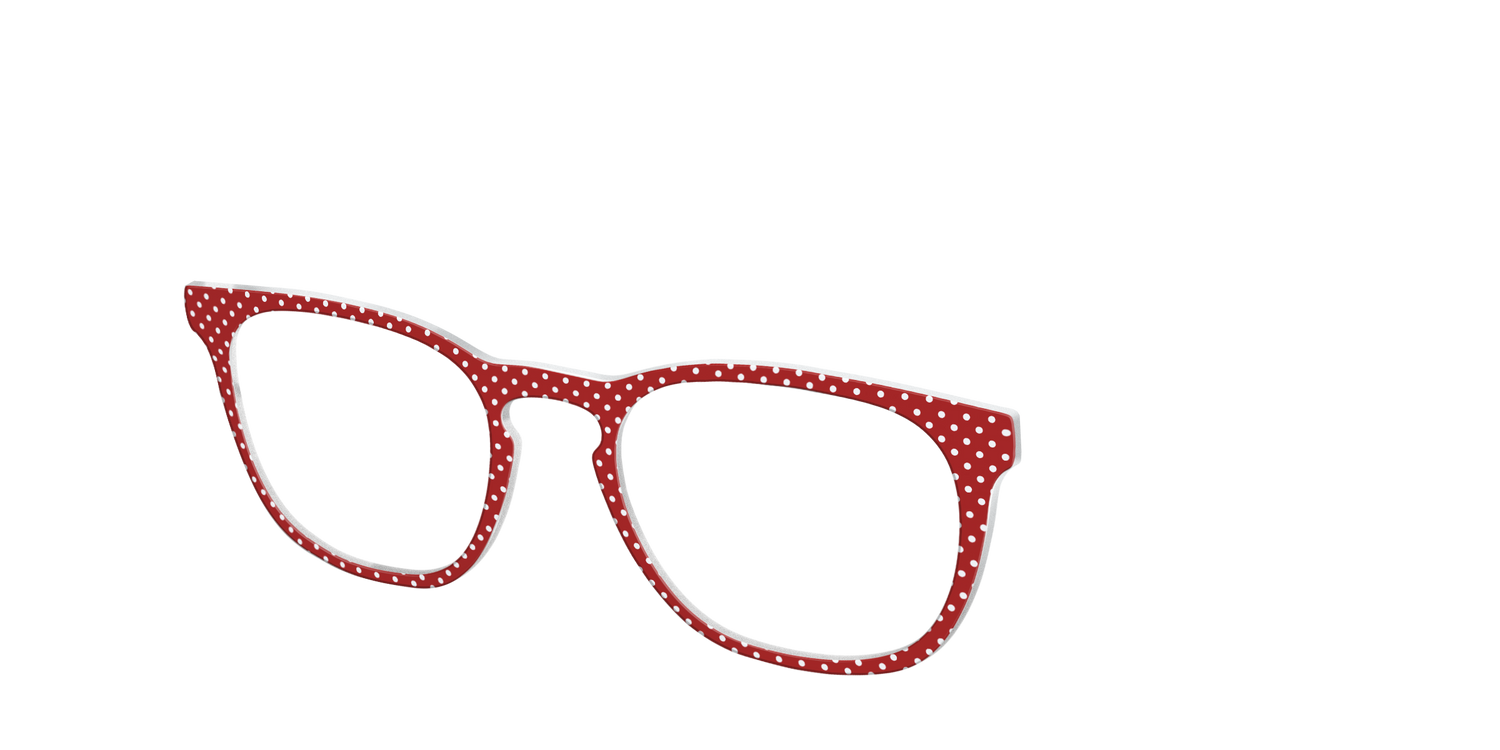 The Ruby Pin Dot - Angle Top Image - Pair Eyewear
