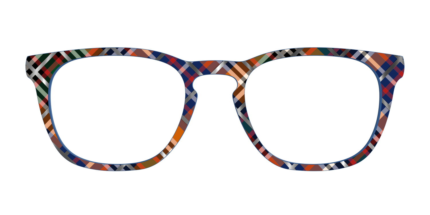 The Scholastic Plaid with Foil - Front Top Image - Pair Eyewear