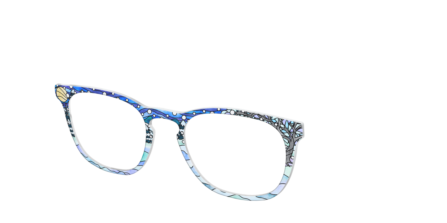 The Snowscape Stained Glass - Angle Top Image - Pair Eyewear