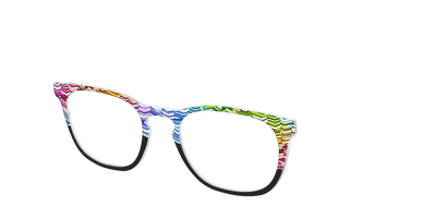 The Rainbow Stacks Split - Angle Top Thumbnail - Pair Eyewear