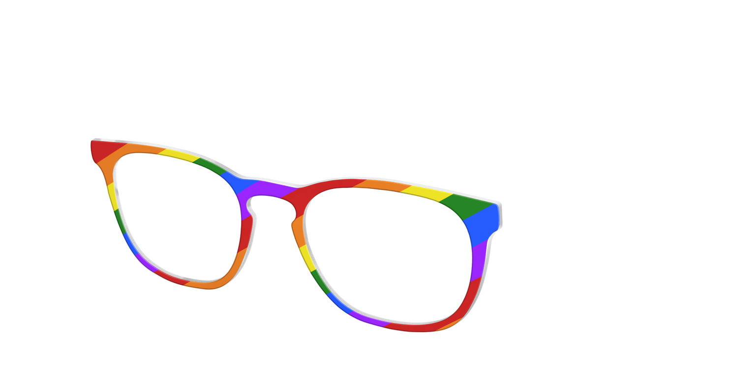 The Traditional Pride Flag - Angle Top Image - Pair Eyewear