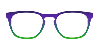 The Ultra Violet to Bright Green Gradient - Front Top Thumbnail - Pair Eyewear