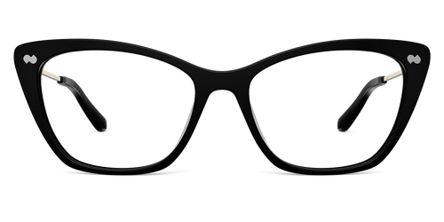 The Wanda - Black Acetate Gold Metal - Secondary Image - Pair Eyewear
