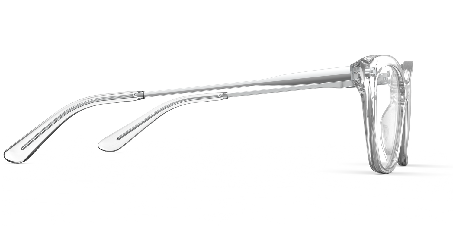 The Wanda - Crystal Clear Acetate Silver Metal - Carousel13 - Pair Eyewear