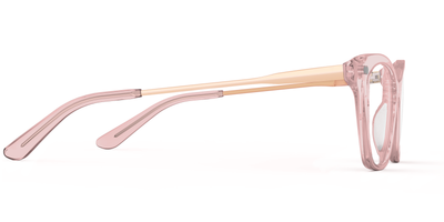 The Wanda - Pink Clear Acetate Rose Gold Metal - Thumbnail3 - Pair Eyewear
