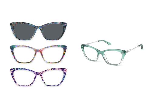 The Wanda - Teal Pearlized Gradient Acetate Silver Metal - Pair Eyewear