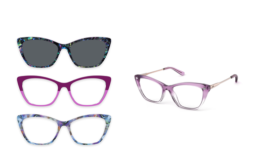 The Wanda - Violet Pearlized Gradient Acetate Rose Gold Metal - Pair Eyewear