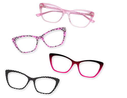The Wanda - Pink Glitter Clear - Pair Eyewear