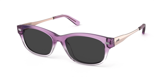 The Addison - Violet Pearlized Gradient Acetate Rose Gold Metal Sun - Pair Eyewear