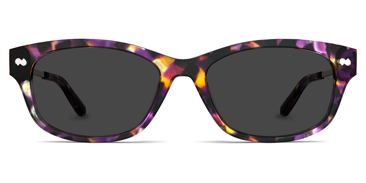 The Addison - Purple Confetti Tortoise Acetate Gold Metal Sun - Carousel3 - Pair Eyewear