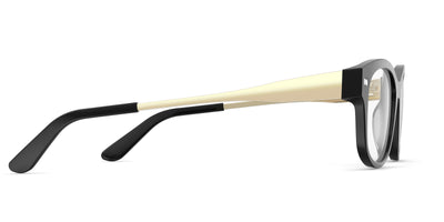 The Addison - Black Acetate Gold Metal - Thumbnail3 - Pair Eyewear