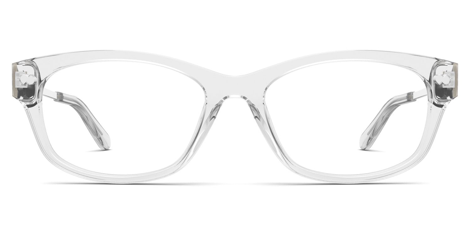 The Addison - Crystal Clear Acetate Silver Metal - Carousel2 - Pair Eyewear