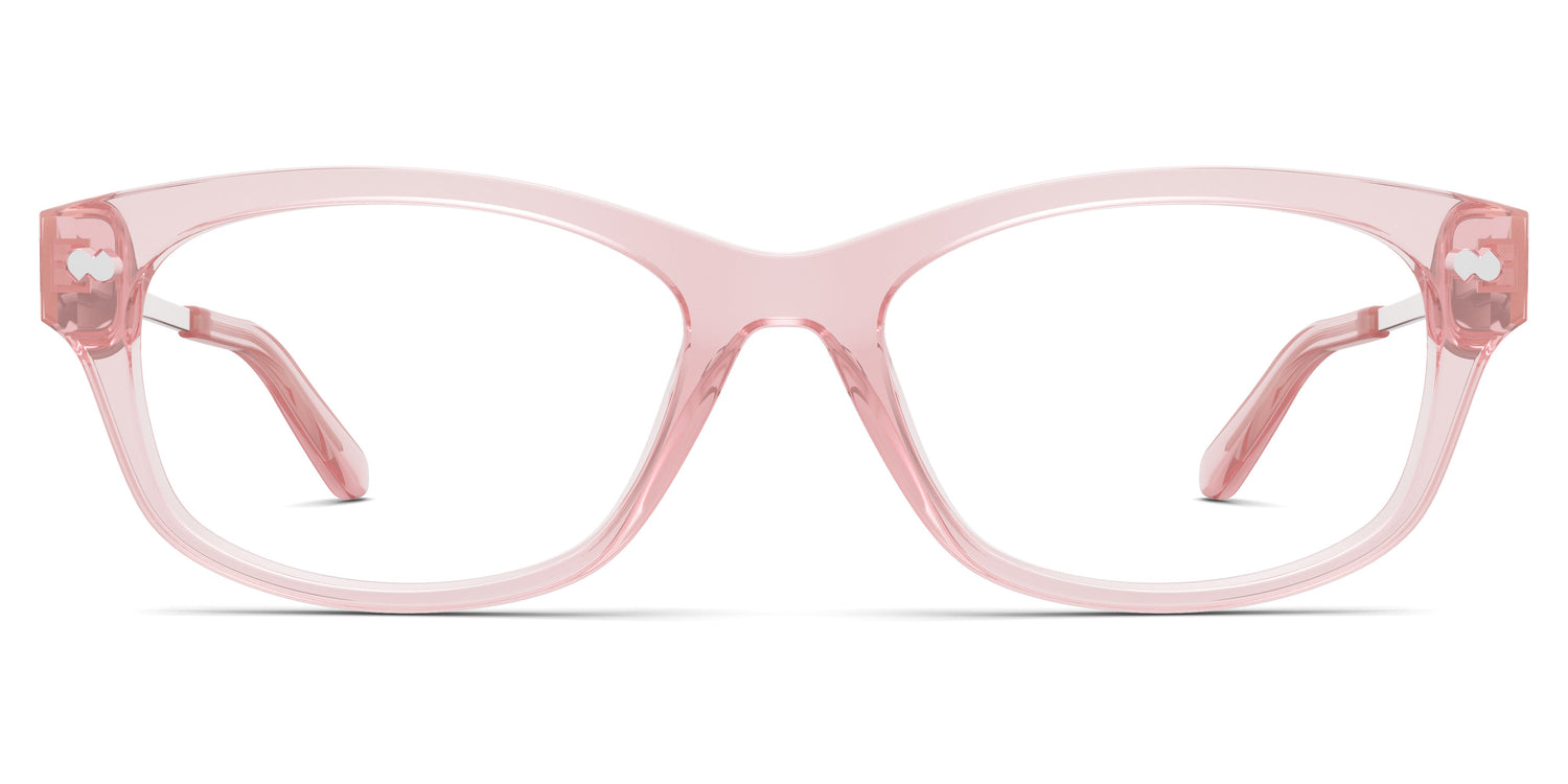 The Addison - Pink Clear Acetate Rose Gold Metal - Carousel2 - Pair Eyewear