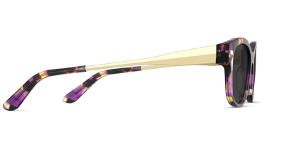 The Addison - Purple Confetti Tortoise Acetate Gold Metal Sun - Thumbnail5 - Pair Eyewear