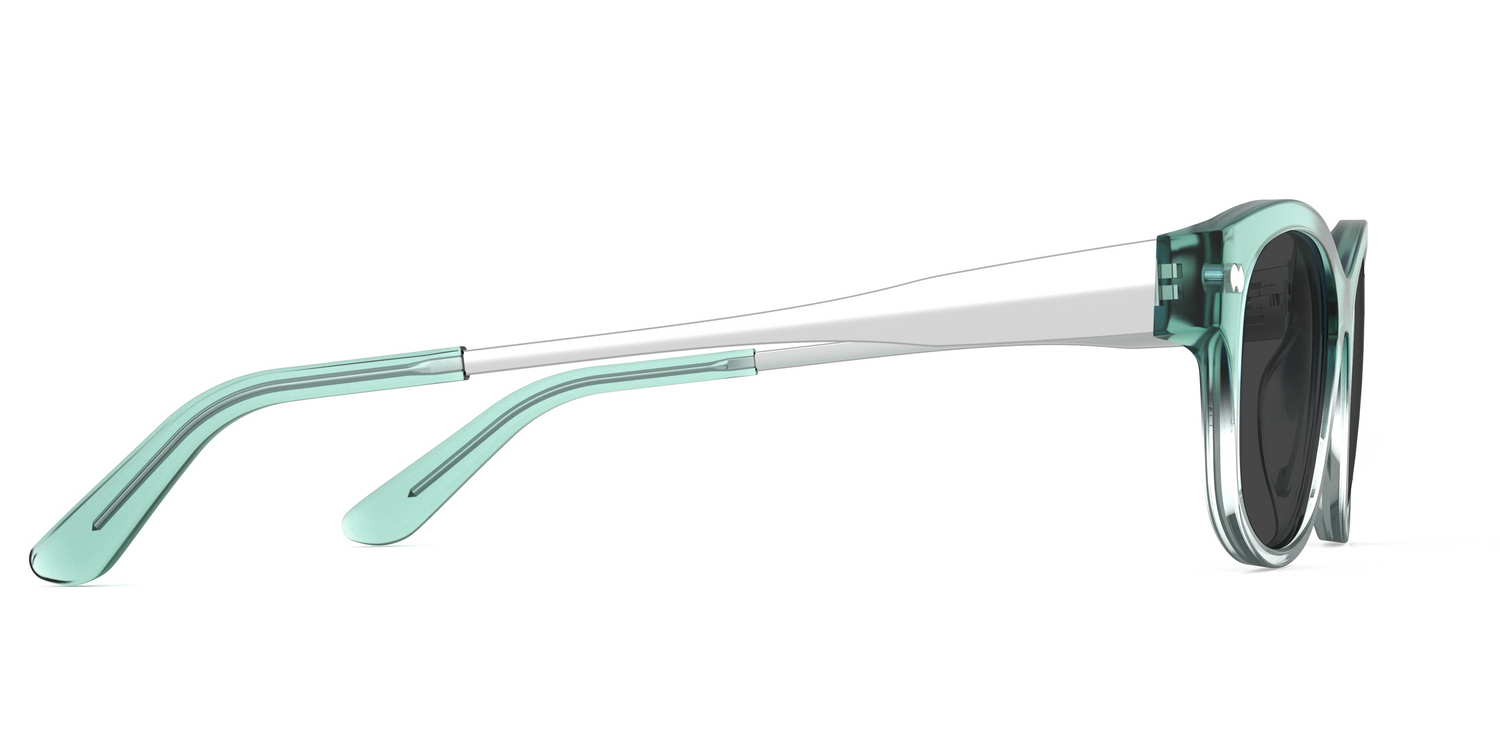 The Addison - Teal Pearlized Gradient Acetate Silver Metal Sun - Carousel5 - Pair Eyewear