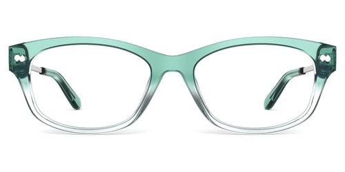 The Addison - Teal Pearlized Gradient Acetate Silver Metal - Secondary Image - Pair Eyewear