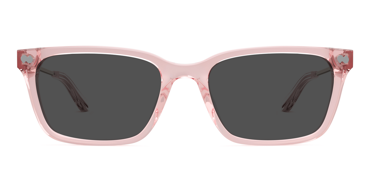 The Larkin - Pink Clear Acetate Rose Gold Metal Sun - Carousel3 - Pair Eyewear