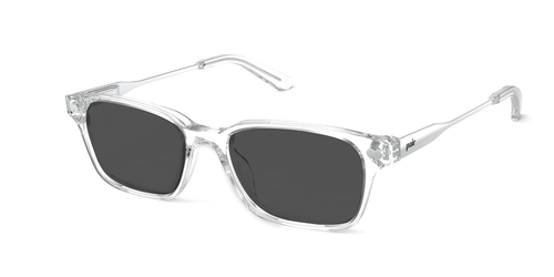 The Finley - Crystal Clear Acetate Silver Metal Sun - Pair Eyewear