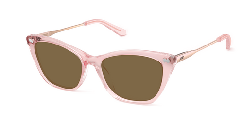 The Wanda - Pink Clear Acetate Rose Gold Metal Sun - Secondary Image - Pair Eyewear